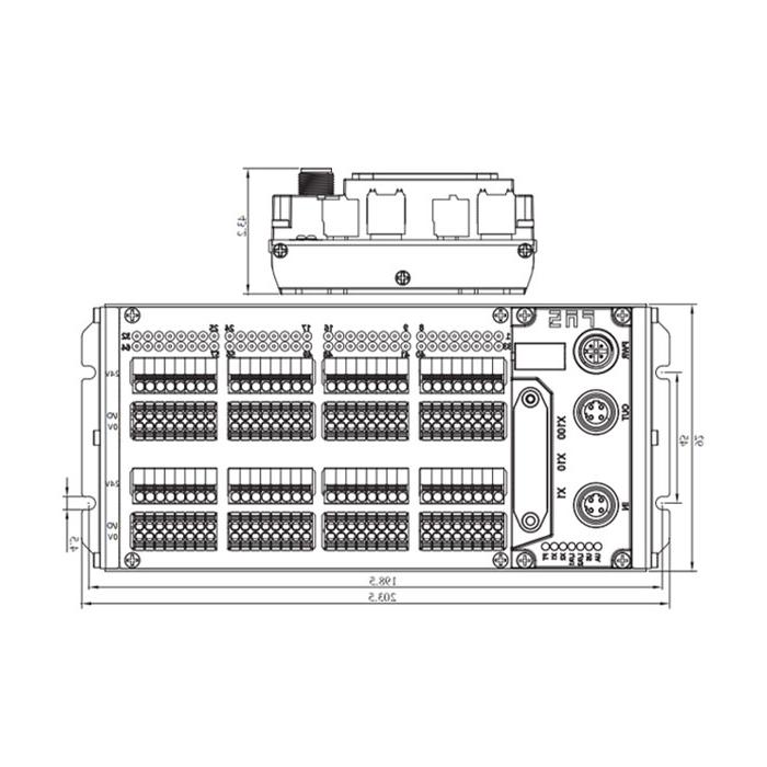 Multi-protocol module IP20, 64DI/DO adaptive configuration, NPN, terminal type, remote module, 009B71