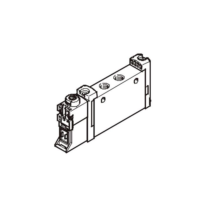 Tubular valve G1/4, three position five-way valve internal pilot, medium sealed, valve width 18 mm, FV-L18-P53C-T-G14, 574431